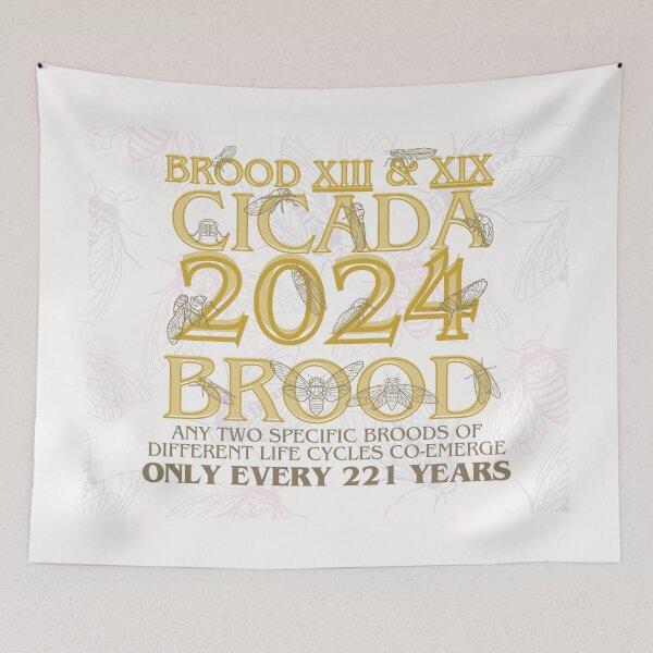 Item preview, Cicada Brood XIX & XII 2024 Emergence - Every 221 Years designed and sold by blankslategardn.