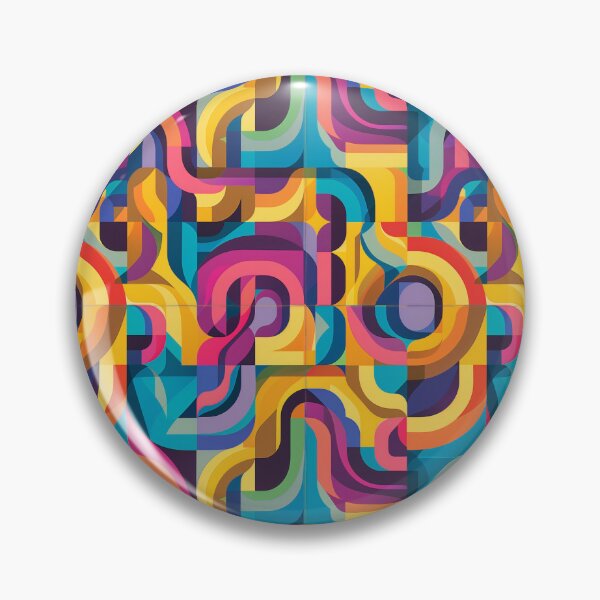 Item preview, Retro Rhythms: Vibrant Geometric Waves designed and sold by Chreggie.
