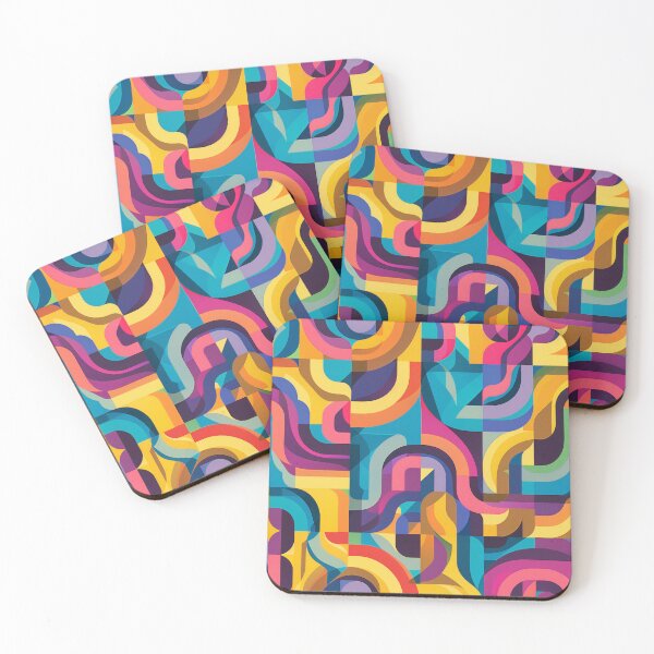Item preview, Retro Rhythms: Vibrant Geometric Waves designed and sold by Chreggie.