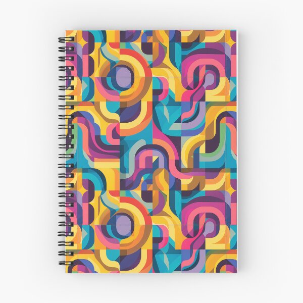 Item preview, Retro Rhythms: Vibrant Geometric Waves designed and sold by Chreggie.