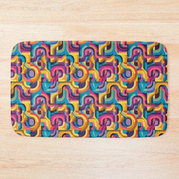 Item preview, Retro Rhythms: Vibrant Geometric Waves designed and sold by Chreggie.