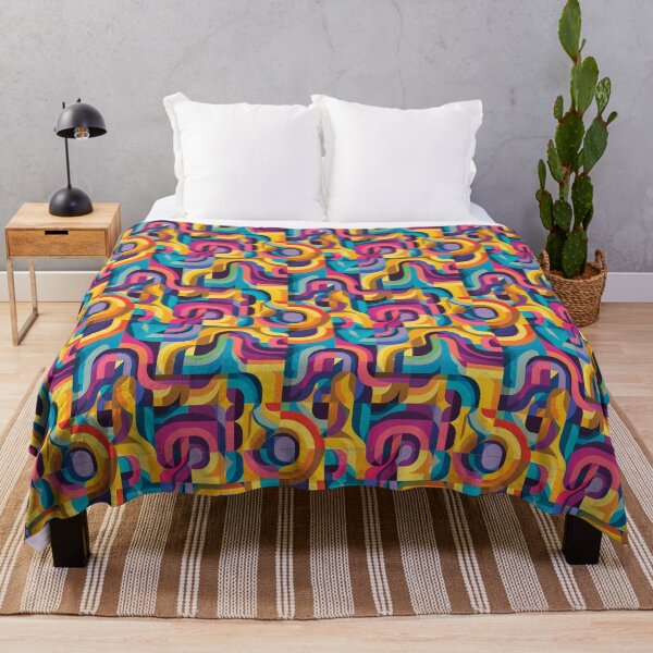 Item preview, Retro Rhythms: Vibrant Geometric Waves designed and sold by Chreggie.