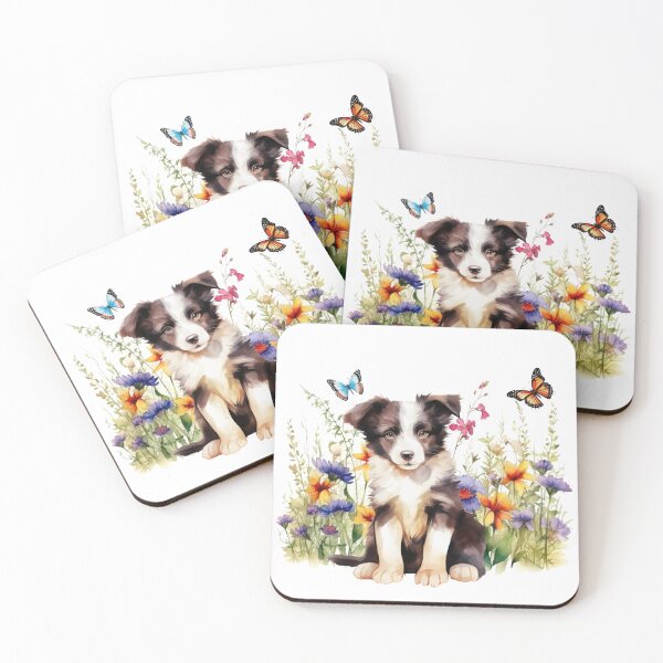 Item preview, Border Collie Puppy With Spring Flowers designed and sold by TheAnimalZ00.