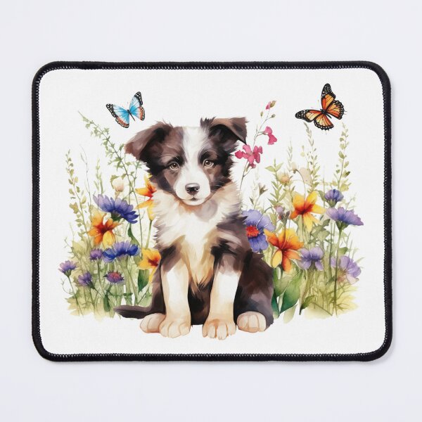 Item preview, Border Collie Puppy With Spring Flowers designed and sold by TheAnimalZ00.
