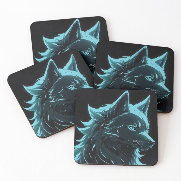 Item preview, Wolf Neon Cyan Outline Anime designed and sold by Vishnu Rajbhar.