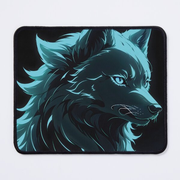 Item preview, Wolf Neon Cyan Outline Anime designed and sold by Vishnu Rajbhar.