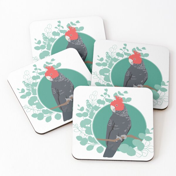 Aperçu de l'œuvre Gang Gang Cacatoès Oiseau australien Eucalyptus vert créée et vendue par blueidesign.