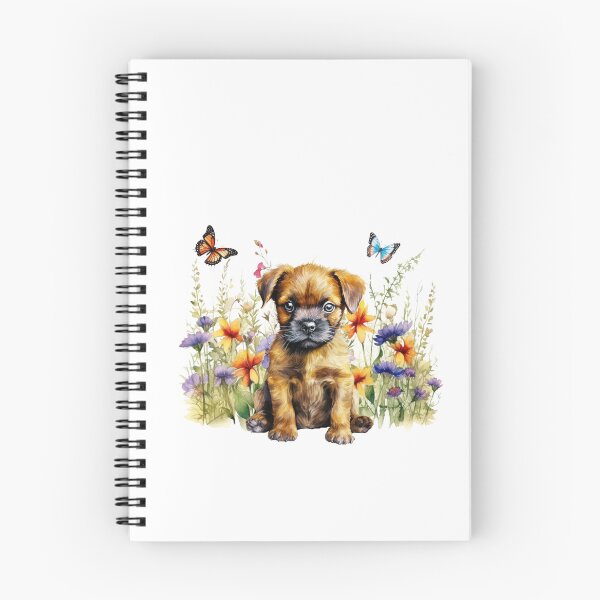 Item preview, Border Terrier Puppy With Spring Flowers designed and sold by TheAnimalZ00.