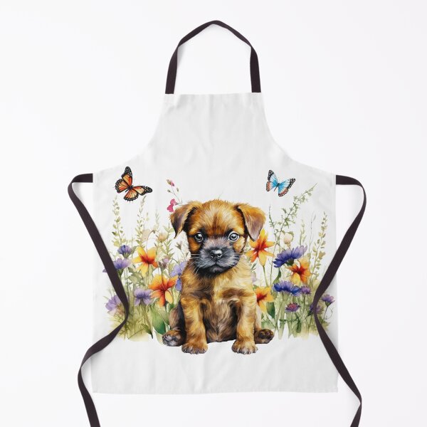 Item preview, Border Terrier Puppy With Spring Flowers designed and sold by TheAnimalZ00.