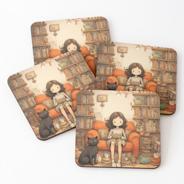 Item preview, Girl and Cat #5 designed and sold by Pei-Kang Hsu.