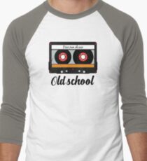 cassette tape retro vintage music Men's Baseball ¾ T-Shirt