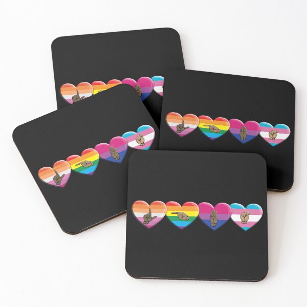 Item preview, ASL-LGBT Hearts designed and sold by TheirChoice.