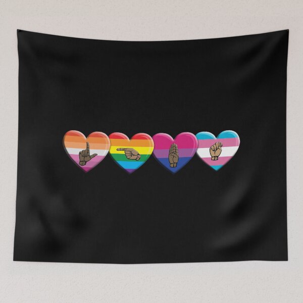Item preview, ASL-LGBT Hearts designed and sold by TheirChoice.
