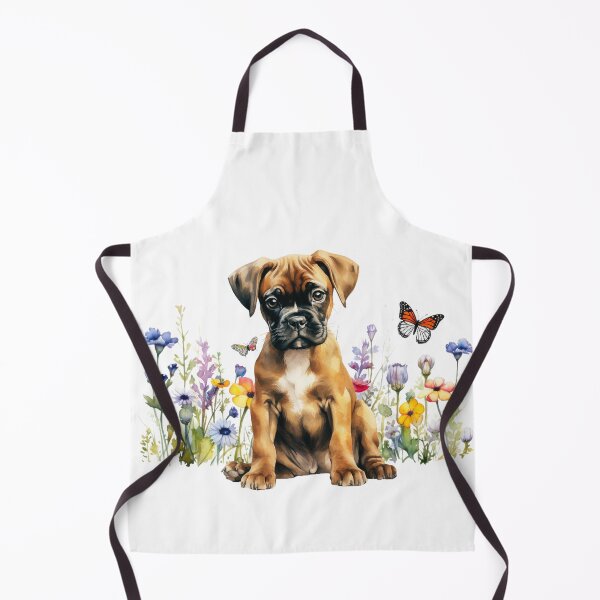Artikelvorschau, Boxerwelpe mit Frühlingsblumen entworfen und verkauft von TheAnimalZ00.