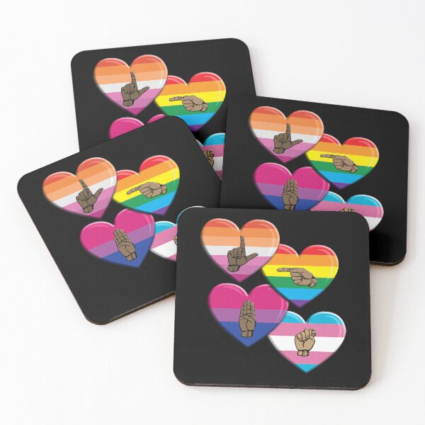Item preview, ASL-LGBT Big Hearts designed and sold by TheirChoice.