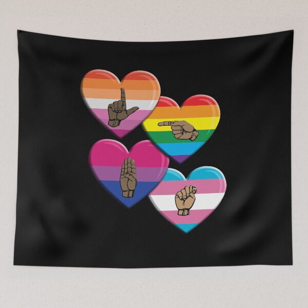 Item preview, ASL-LGBT Big Hearts designed and sold by TheirChoice.