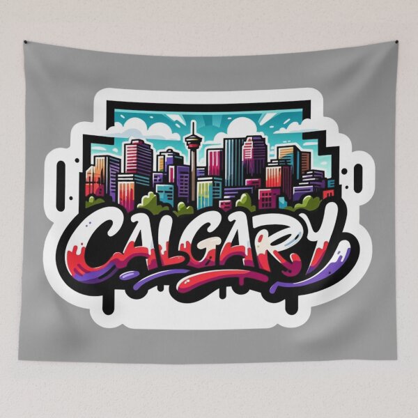 Item preview, Calgary Graffiti Cityscape designed and sold by PinUpPizzazz.