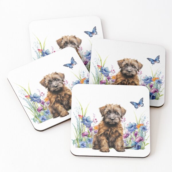 Item preview, Briard Puppy With Spring Flowers designed and sold by TheAnimalZ00.