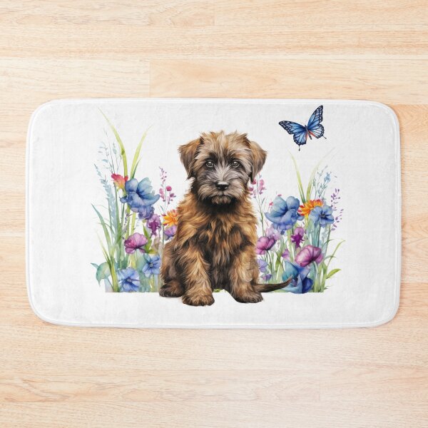 Item preview, Briard Puppy With Spring Flowers designed and sold by TheAnimalZ00.