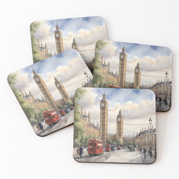 Item preview, London watercolor designed and sold by Wilcherito.