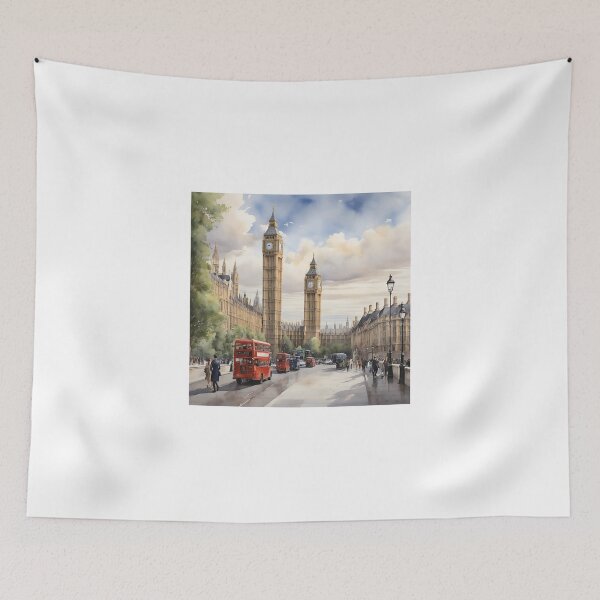 Item preview, London watercolor designed and sold by Wilcherito.