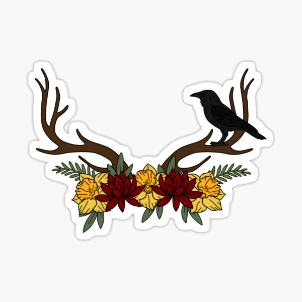 Item preview, Keyleth and Raven Floral Antlers designed and sold by LunarAshes.