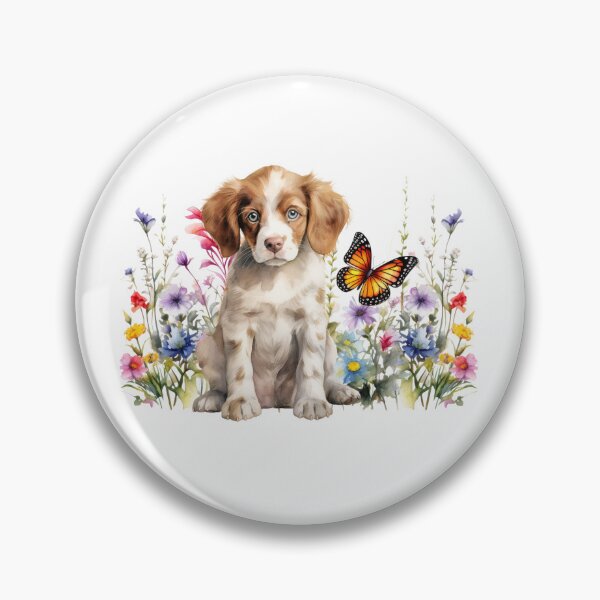 Artikelvorschau, Brittany Spaniel Welpen Frühlingsblumen entworfen und verkauft von TheAnimalZ00.