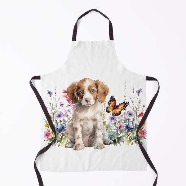 Item preview, Brittany Spaniel Puppy Spring Flowers designed and sold by TheAnimalZ00.
