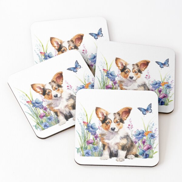 Item preview, Cardigan Welsh Corgi Puppy With Spring Flowers designed and sold by TheAnimalZ00.