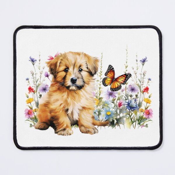 Item preview, Catalan Sheepdog Puppy Spring Flowers designed and sold by TheAnimalZ00.