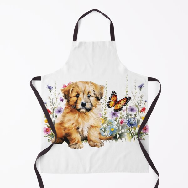 Item preview, Catalan Sheepdog Puppy Spring Flowers designed and sold by TheAnimalZ00.