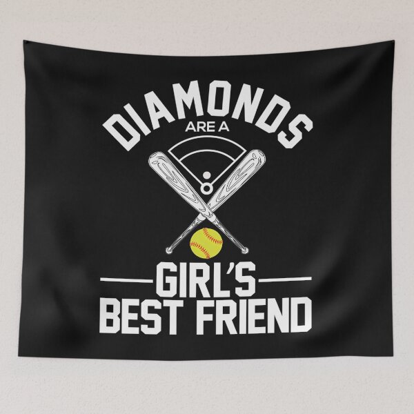 Item preview,  Diamonds Are A Girls Best Friend Softball Lover Trendy Gift designed and sold by TiaFosber12.