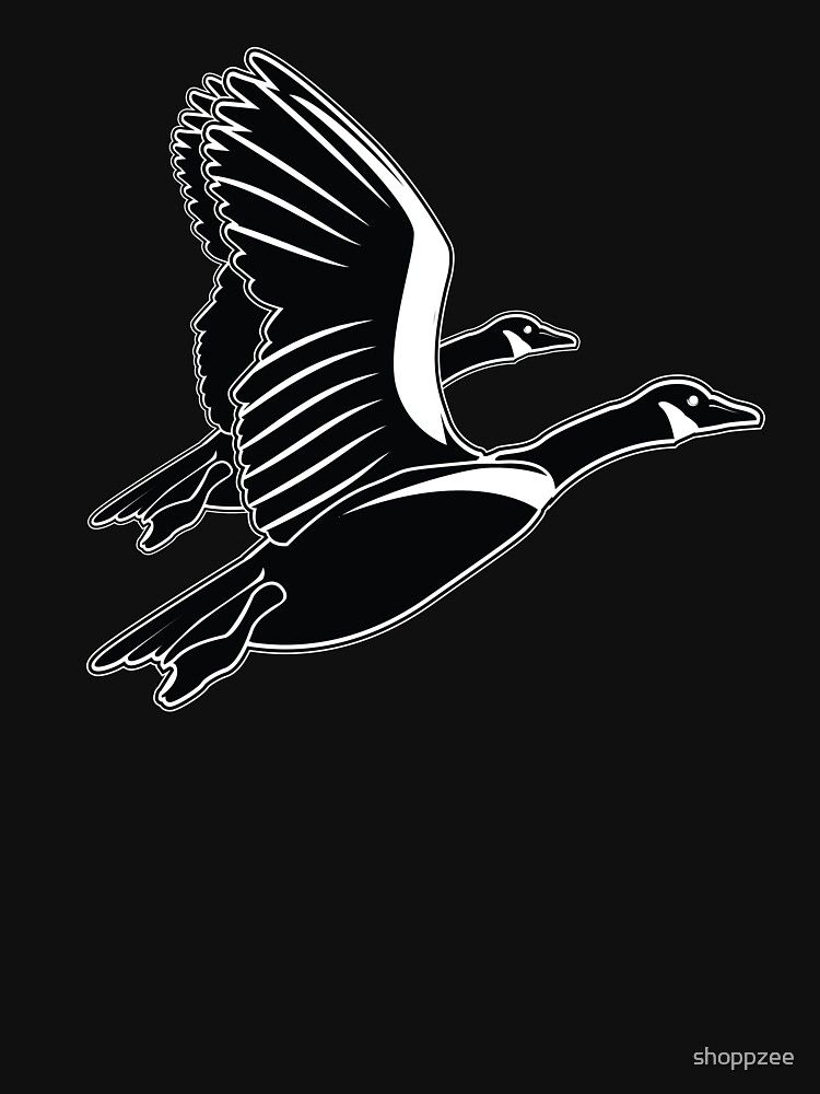 "Goose Pair Flying Goose Hunting" Tshirt for Sale by shoppzee