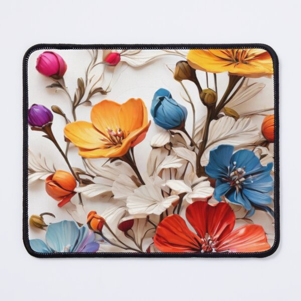 Item preview,  Vintage Colorful Pastel Flowers Leave Pattern. designed and sold by SuraSu.