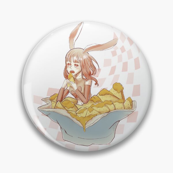 Item preview, Cute Bunny Girl with Huge Bucket Hat Nachos designed and sold by Kimmyguo.