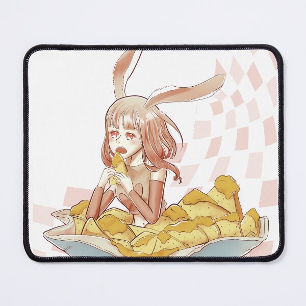 Item preview, Cute Bunny Girl with Huge Bucket Hat Nachos designed and sold by Kimmyguo.