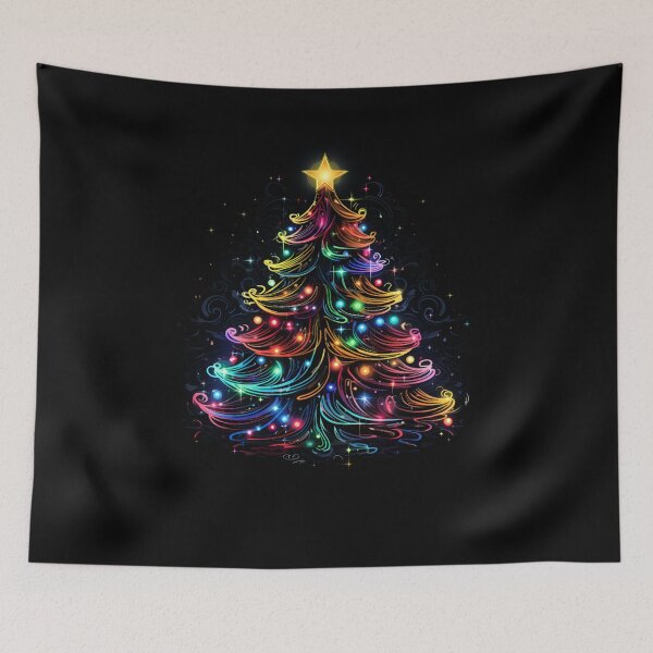 Item preview, Neon Christmas Tree Glow - Festive Holiday  designed and sold by ErinHeid.