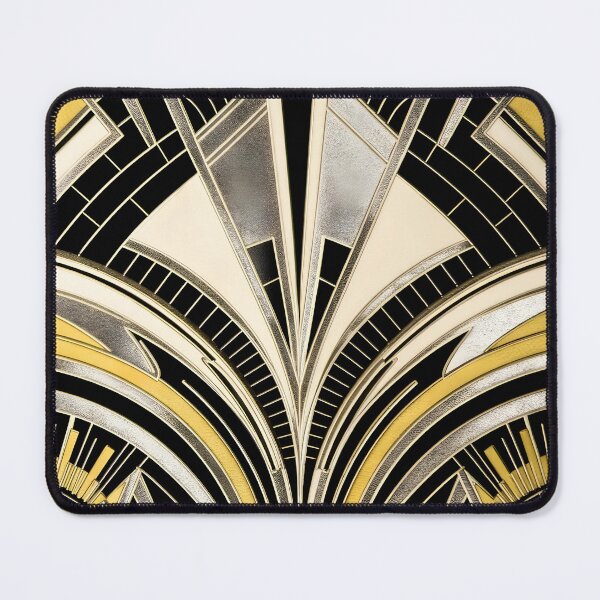 Item preview, Art Deco Vintage Geometric Pattern Black and Gold designed and sold by SloganExpress.
