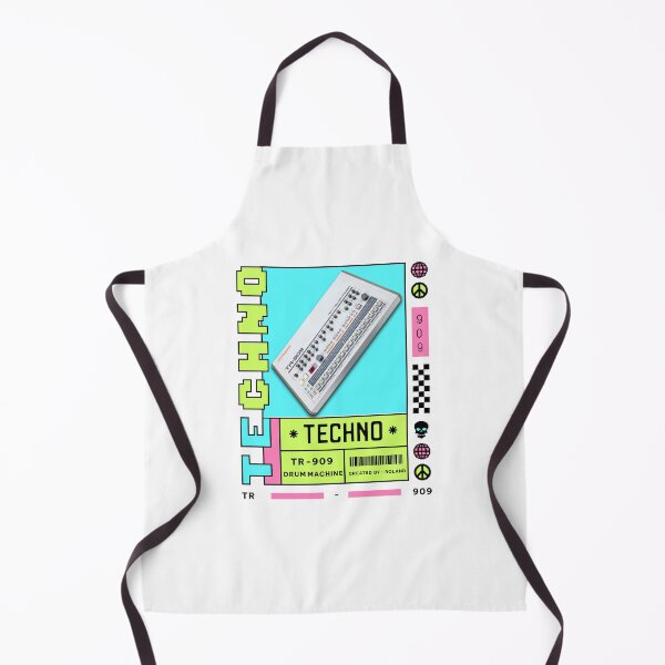 Item preview, TECHNO  - TR 909 Drum Machine (black/lime/pink)  designed and sold by Discothreadz.