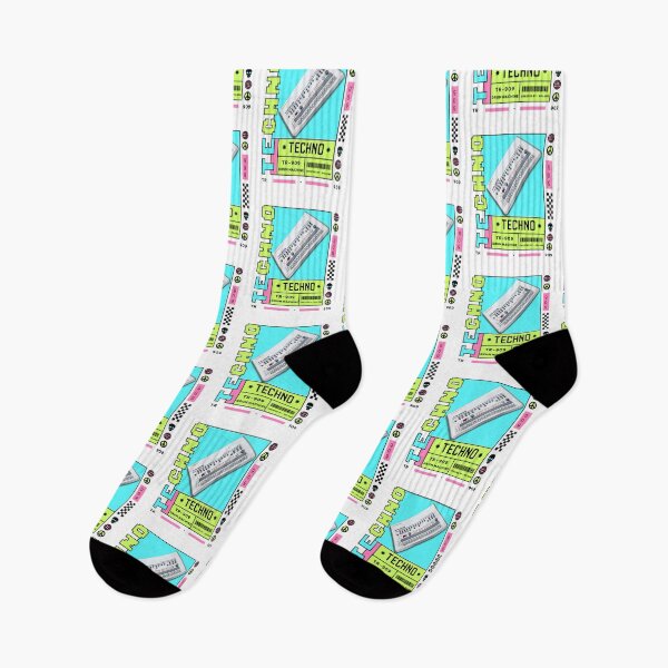 Item preview, TECHNO  - TR 909 Drum Machine (black/lime/pink)  designed and sold by Discothreadz.