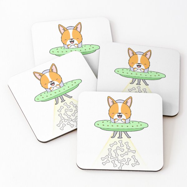 Item preview, Funny Corgi is in a spaceship abducting food designed and sold by Pet Station.