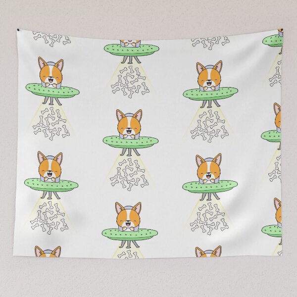 Item preview, Funny Corgi is in a spaceship abducting food designed and sold by Pet Station.