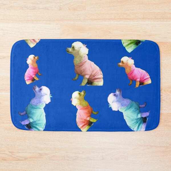 Item preview, My Beloved White Toy Poodle Photography on a Blue Background designed and sold by Victoria Rose.
