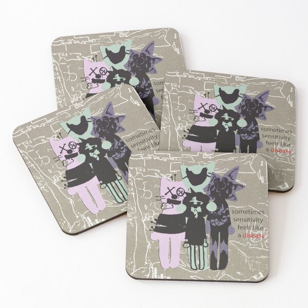 Item preview, sad sensitivity cats designed and sold by p1ccles.