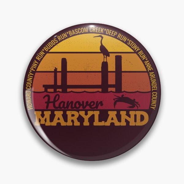 Item preview, Hanover Maryland Sunset Retro Vintage Local Pride Logo designed and sold by CRHPOD20.