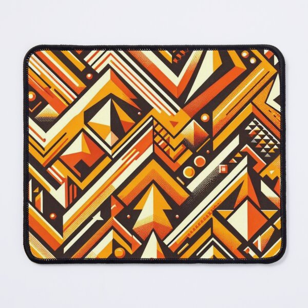Aperçu de l'œuvre Design Rétro 1980 triangulaire teinte orangée créée et vendue par Blessinger77.