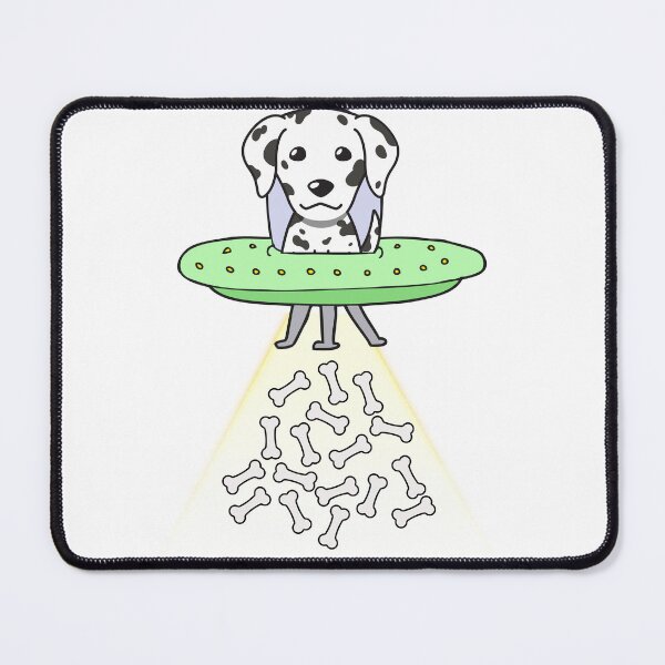 Item preview, Funny dalmatian is in a spaceship abducting food designed and sold by Pet Station.