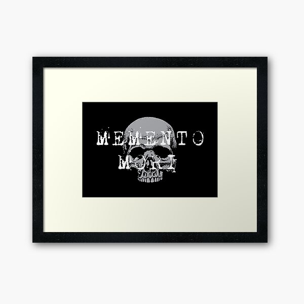 Artikel-Vorschau von Memento Mori V – lateinische Phrase über die Sterblichkeit des Todes – gotischer ästhetischer Schädel, designt und verkauft von WIZECROW.