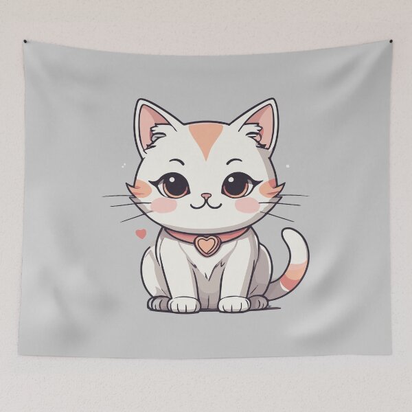 Item preview, Cute White And Orange Cat designed and sold by Atlantico54.