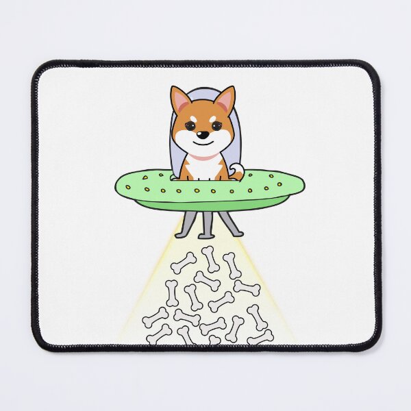 Item preview, Funny orange dog is in a spaceship abducting food designed and sold by Pet Station.